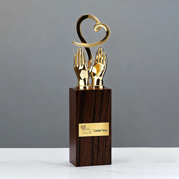 Metal Heart Trophy high quality